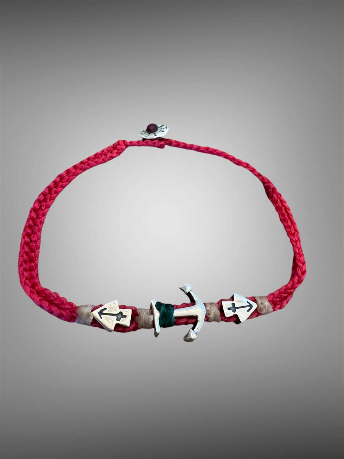925 S.Silver Safe Haven Charm Hand Knitted Bracelet
