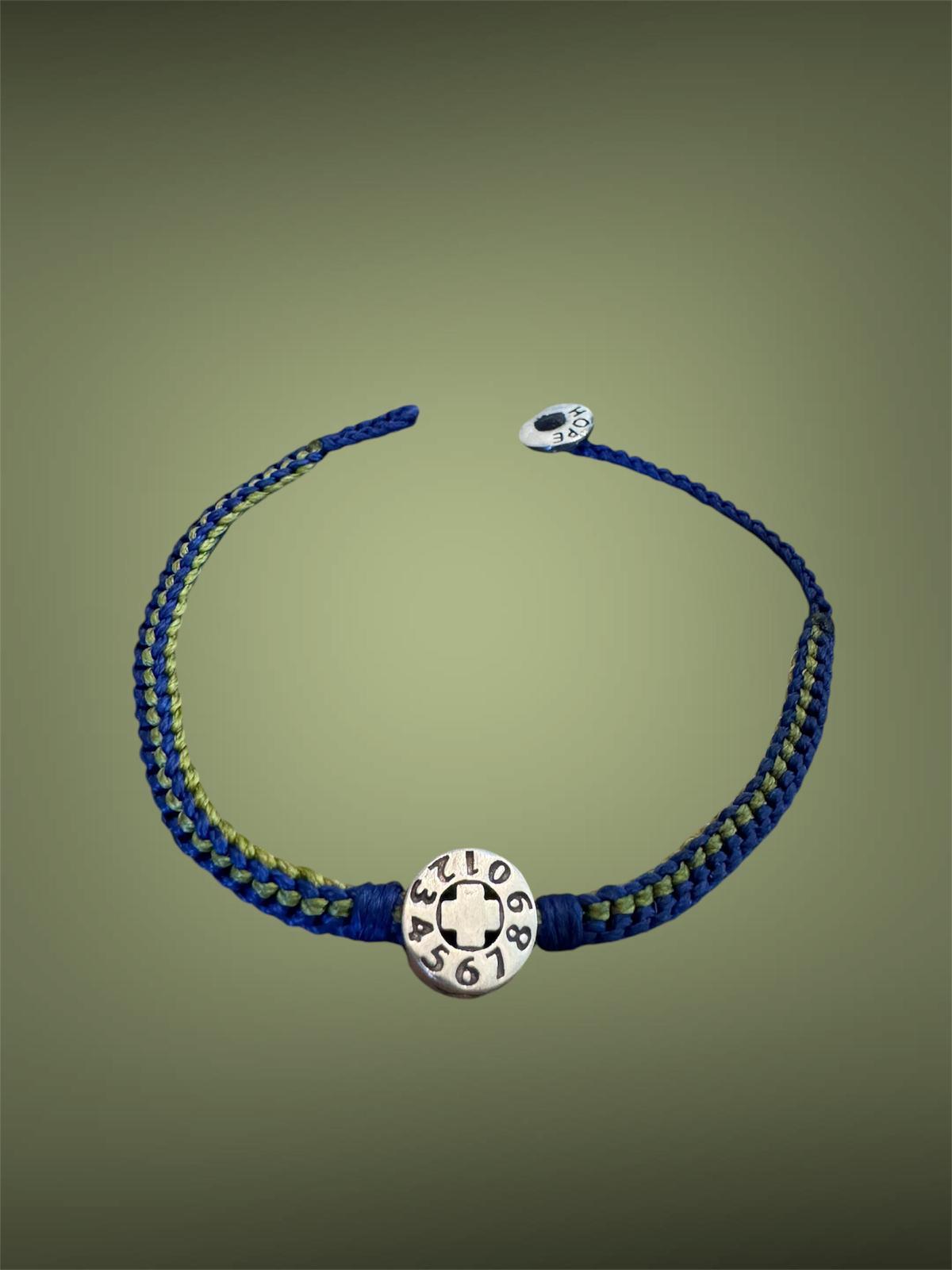 Hand Knitted 925 Sterling Silver Lucky Numbers Charm Bracelet