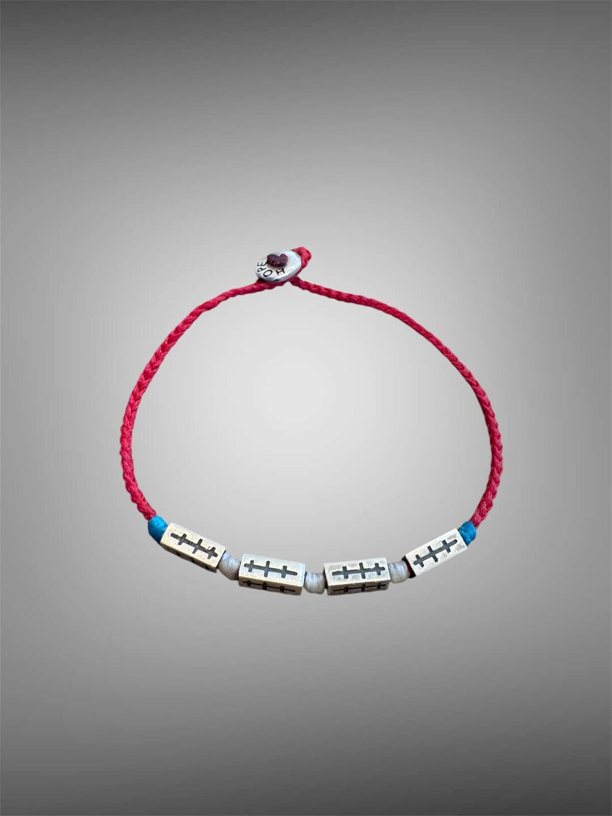 Hand Knitted 925 Sterling Silver Strong Ties Charm Bracelet