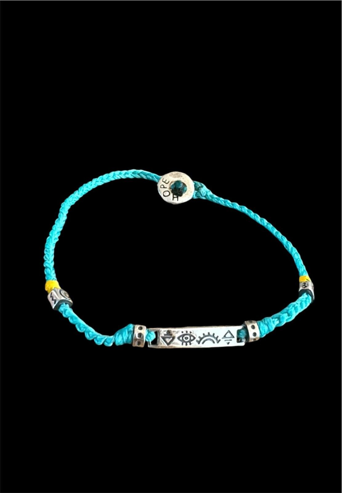 Hand Knitted 925 Sterling Silver Symbols Combination Charm Bracelet
