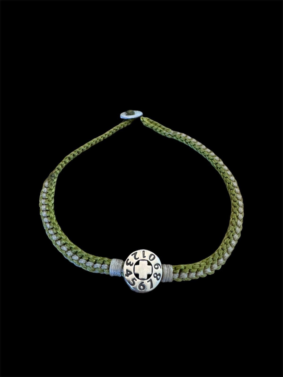 Hand Knitted 925 Sterling Silver Lucky Numbers Charm Bracelet