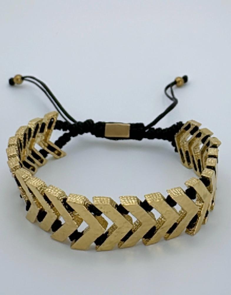 Gagu Chevron Gold Plated Bronze Bracelet