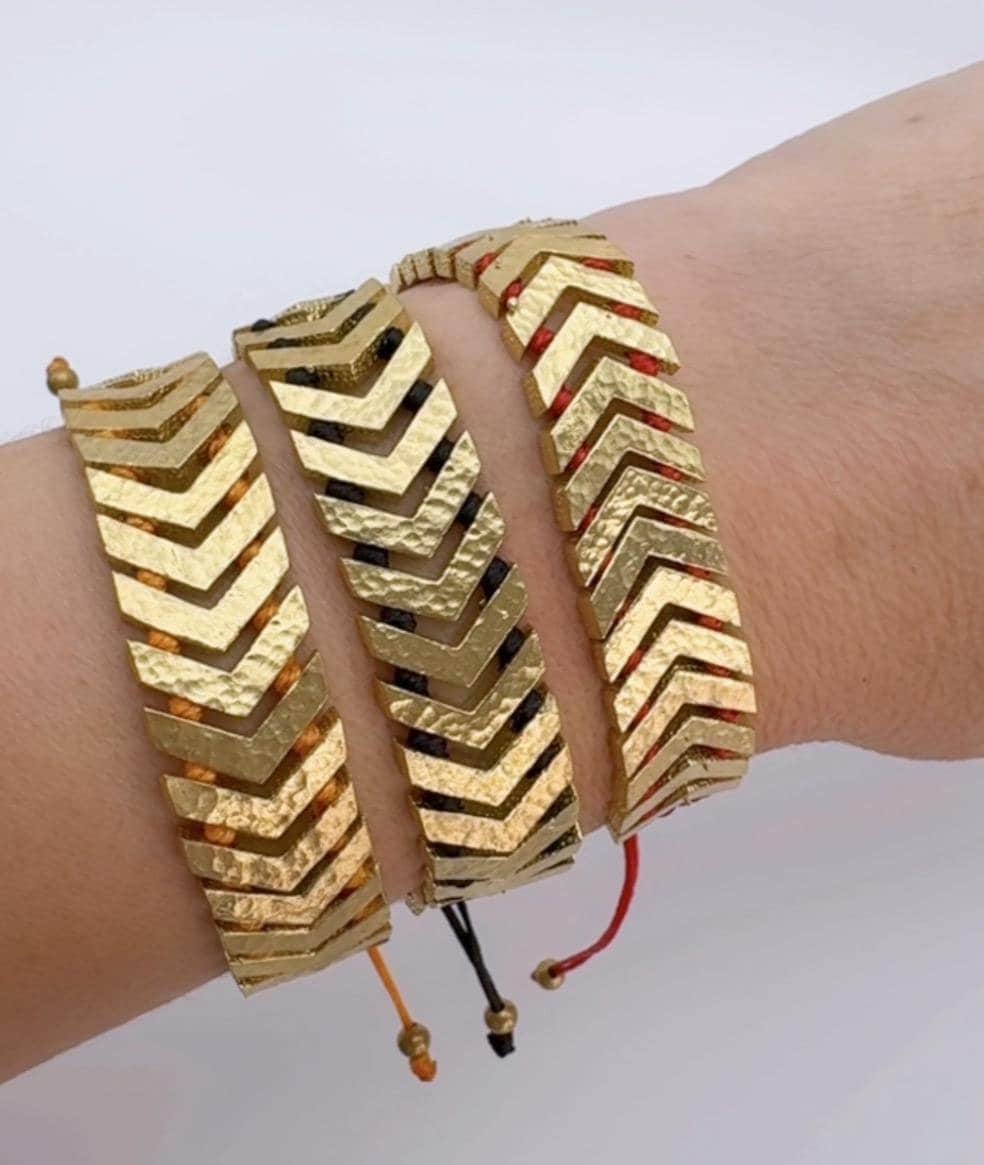 Gagu Chevron Gold Plated Bronze Bracelet
