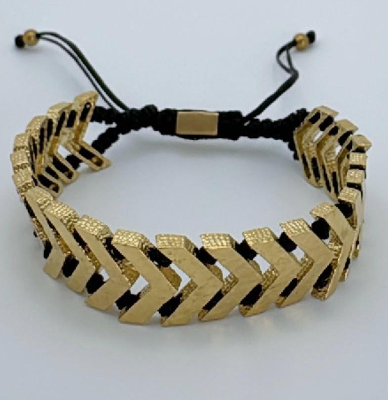 Gagu Chevron Gold Plated Bronze Bracelet