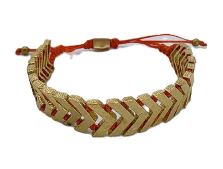 Gagu Chevron Gold Plated Bronze Bracelet