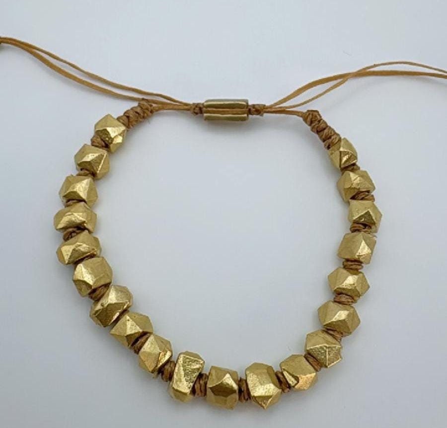Gagu Beads Plated Bronze Bracelet