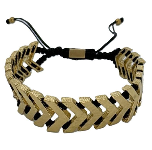 Gagu Chevron Gold Plated Bronze Bracelet