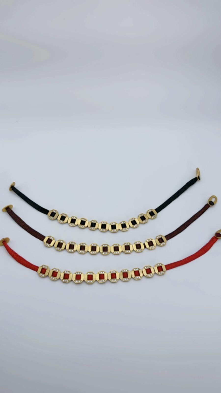 Gagu Stone Octagon Plated Bronze Bracelet