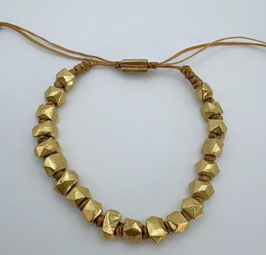 Gagu Beads Plated Bronze Bracelet
